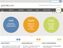 Tablet Screenshot of global-cures.org